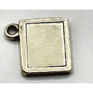 James Avery Square 925 Sterling Silver School Book Charm 925